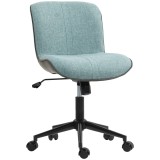 HOMCOM Fotoliu de birou pivotant fără brațe, &icirc;nălțime și &icirc;nclinare reglabile, capacitate 120 kg, verde | Aosom Romania