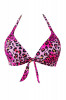 SW1090-99 Sutien de baie cu imprimeu leopard si aspect legat intre cupe, M, S/M