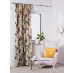 Draperie blackout model floral cu rejansa din bumbac tip fagure, Madison, 150x265 cm, densitate 700 g/ml, Pastel Roses, 1 buc