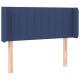 Cumpara ieftin Tablie de pat cu aripioare albastru 93x16x78/88 cm textil