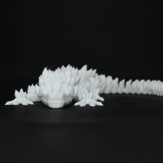 Dragonul Serpentins Articulat 3D, de pictat - 54 cm