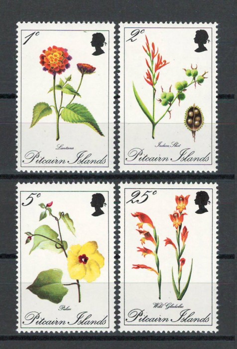 Pitcairn Islands 1970 Mi 110/13 MNH, nestampilat - Flori