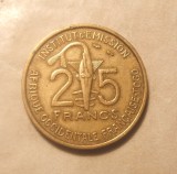 AFRICA OCCIDENTALA FRANCEZA / TOGO 25 FRANCI 1957