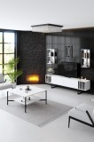 Cumpara ieftin Set de mobilier pentru living Chrome, Alb- Negru