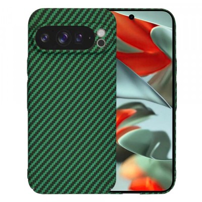 Husa pentru Google Pixel 9 Pro XL, Techsuit, Carbonite FiberShell, Verde foto