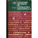 N. I. Barbu, O. Drimba, R. Munteanu, E. Papu - Culegere de texte din literatura universala - Clasa a XI-a - Sectia umanista - 12