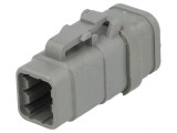 Conector cablu-cablu DTM 6 pini gri IP68