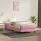 vidaXL Pat box spring cu saltea, roz, 80x220 cm, catifea 3315950