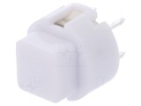 Comutator tastatură albă 2 poziții SPST-NO 0,01A 32VDC THT