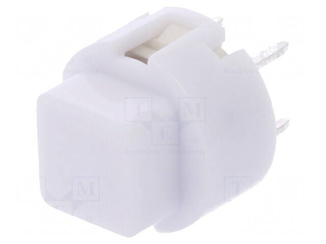Comutator tastatură albă 2 poziții SPST-NO 0,01A 32VDC THT
