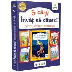 Pachet pentru copii, Invat sa citesc pentru cititorii incepatori, 6-8 ani, vol.2, 5 carti foto