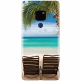 Husa silicon pentru Huawei Mate 20, Beach Chairs Palm Tree Seaside