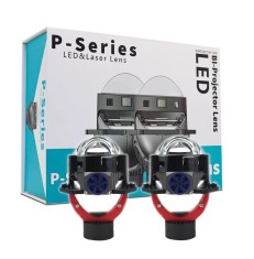 Kit 2x Lupe Bi-Led 3, &sup3; Faza scurta Faza lunga, cu LASER, W60 P Seria, 130W, 6500K, 8000lm, 12V