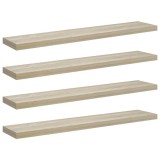 Cumpara ieftin Rafturi perete suspendate, 4 buc., stejar, 120x23,5x3,8 cm, MDF