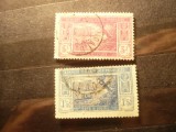 2 Timbre Coasta de Fildes 1930 colonie franceza ,Laguna - 1,5 si 3 fr stampilate