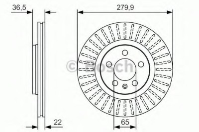 Disc frana VW GOLF V (1K1) (2003 - 2009) BOSCH 0 986 479 R68 foto