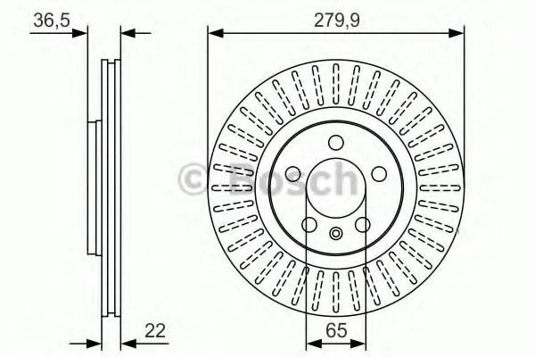 Disc frana VW GOLF V (1K1) (2003 - 2009) BOSCH 0 986 479 R68