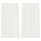 Cumpara ieftin Perdele Voile cu buzunare pentru bare 2 buc Alb