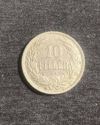 Moneda 10 filler 1909 Ungaria foto