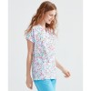 Bluza medicala alba cu imprimeu, Model Inimi - XL