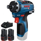Bosch GSR 12V-35 HX + 1600A019R8 - Masina de insurubat 35 Nm + Set 2 acumulatori si incarcator Li-Ion 12 V 2 Ah