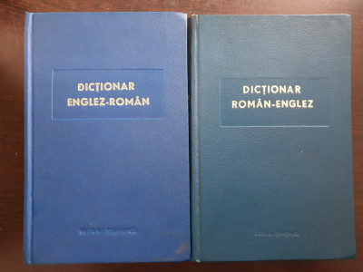 DICTIONAR ROMAN-ENGLEZ * ENGLEZ-ROMAN - Levitchi, Mihail Bogdan (2 vol) foto