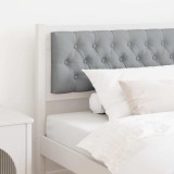VidaXL Tăblie cap Altele Alb și gri deschis 100 cm Lemn masiv de pin 879028