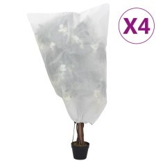 Huse de fleece pentru plante cu șnur 4 buc 70 g/m&amp;sup2; 0,8x1 m foto