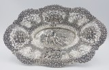Splendida fructiera veche din argint 900 Armenia - manopera superba- art nouveau, Tava