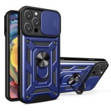 Husa pentru iphone 16 pro max, slide si snap, camshield, blue