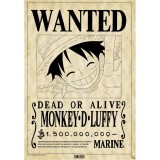 Poster Pergament One Piece - Wanted Luffy, GB Eye