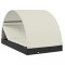 Sezlong 2 pers. acoperis rotund negru 211x112x140 cm poliratan