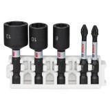 Bosch Set chei tubulare hexagonale 8-13mm + biti impact, 50mm ProAdvanced PowerfulTools