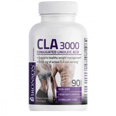 CLA 3000 Acid Linoleic Conjugat 90 capsule Bronson Laboratories foto
