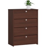 Dulap pantofi RUBIN 4 niveluri, cu usi rabatabile, PAL laminat 16 mm, 66x36x85 cm, maro wenge Household NewTrend