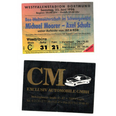 Bilet meci box titlu IBF 1996, Michael Moorer - Axel Schulz