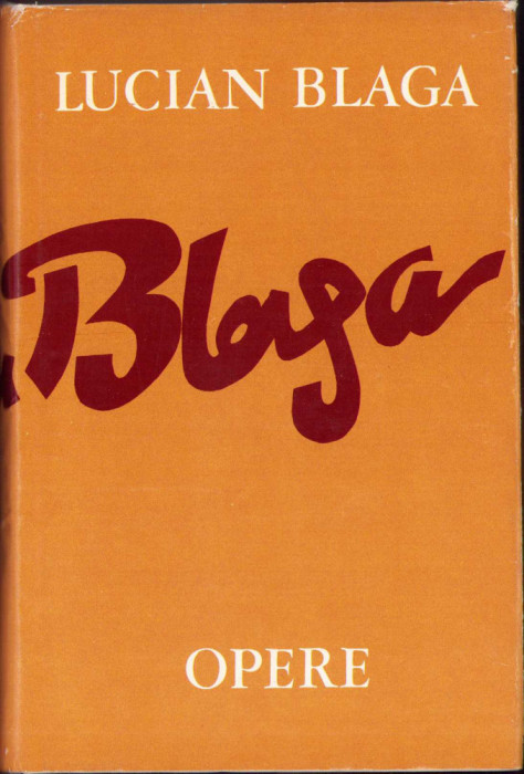 HST C603 Lucian Blaga Opere volumul I Poezii 1974