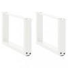 VidaXL Picioare pentru măsuță de cafea &icirc;n formă de U, 2 buc., alb, 50x(30-31) cm, oțel 4013137