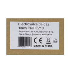 Electrovalva de gaz PNI GV10 1 inch (tol), filet interior, comanda impuls 12V