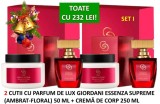 SET DUBLU CU GIORDANI ESSENZA SUPREME ȘI CREMĂ DE CORP