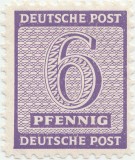 1945, 6 Pfennig - Numeral - Ocupația sovietică &icirc;n Saxonia de Vest - Germania