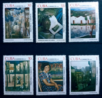 Cuba 1979 arta pictura. serie 6v. neștampilată foto