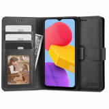Husa Tech-Protect Wallet Wallet pentru Samsung Galaxy M13 Negru, Silicon