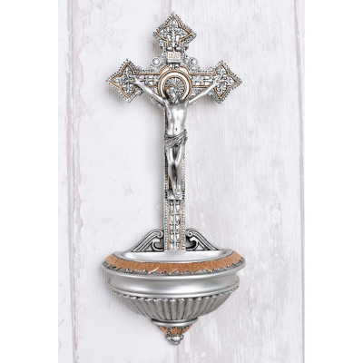 Crucifix din ceramica cu broz cu Isus WU75371AB foto