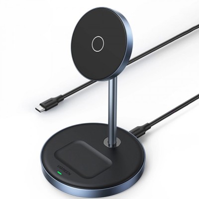 Incarcator Retea Wireless UGREEN CD317 2in1, 20W, 1.67A, Negru foto