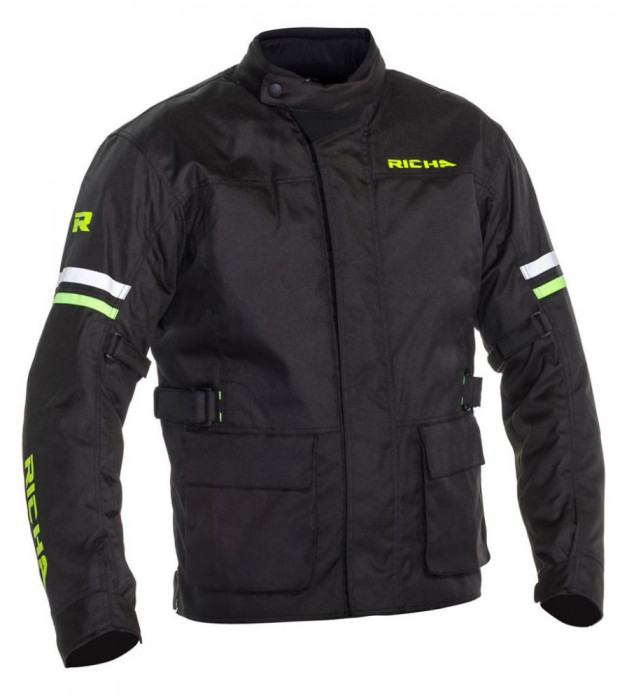 Geaca Moto Touring Richa Buster WP Long Jacket, Negru/Galben, 5XL
