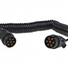 Cablu electric pentru remorca spiralat cu prize 7PIN 12V 6m AVX-AM02390