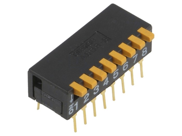 Comutator DIP-SWITCH 8 Secțiuni ON-OFF