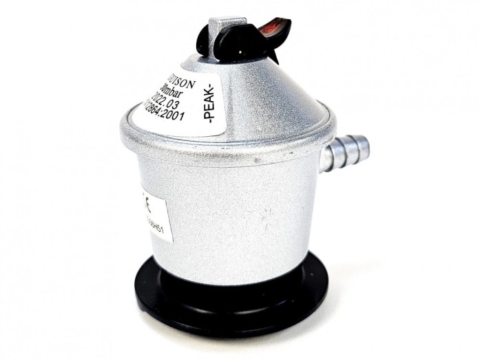 Regulator de gaz pentru butelie cu filet Spania, 30 mbar, 35mm, 1,5kg/h, Guison, GRC25001
