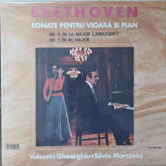 Disc vinil, LP. SONATE PENTRU VIOARA SI PIAN. VALENTIN GHEORGHIU. SILVIA MARCOVICI-LUDWIG VAN BEETHOVEN